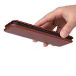 Custodia per telefono in pelle con vibrazione orizzontale magnetica in fibra di carbonio, For Samsung Galaxy S22, For Samsung Galaxy S22+