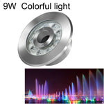 Luce subacquea fontana LED multicolore acciaio inox