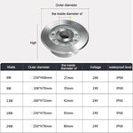 Luce subacquea fontana LED multicolore acciaio inox