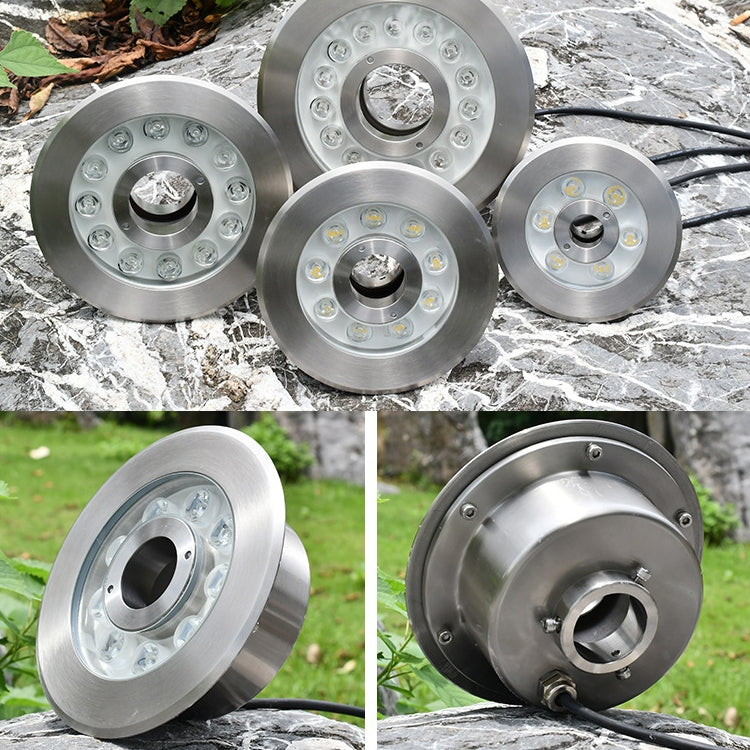 Luce subacquea fontana LED multicolore acciaio inox