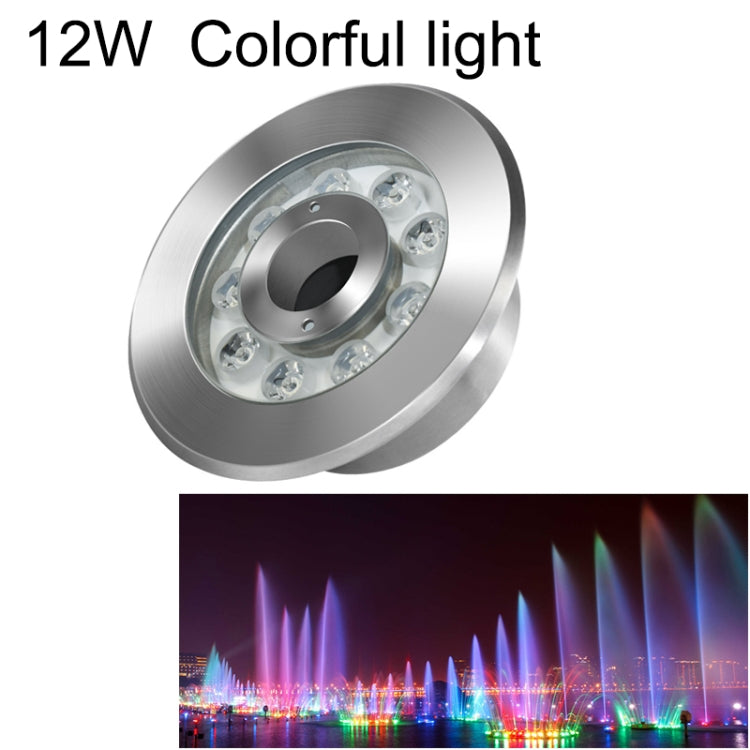 Luce subacquea fontana LED multicolore acciaio inox