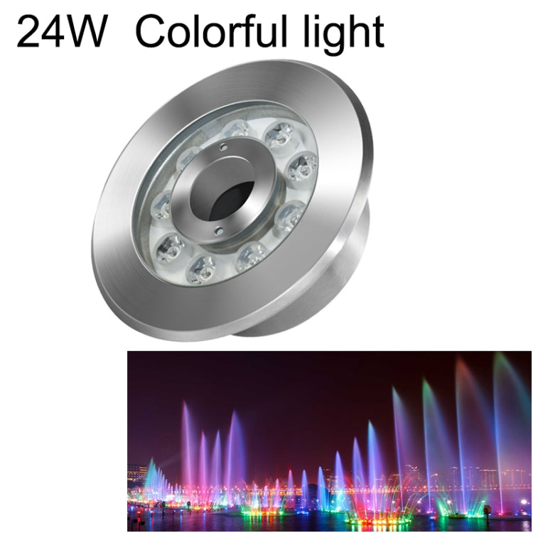 Luce subacquea fontana LED multicolore acciaio inox