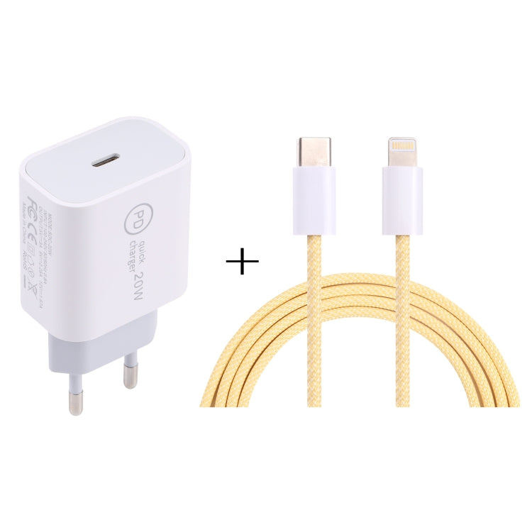 Caricabatterie da viaggio 20W USB-C PD con set cavi 1m