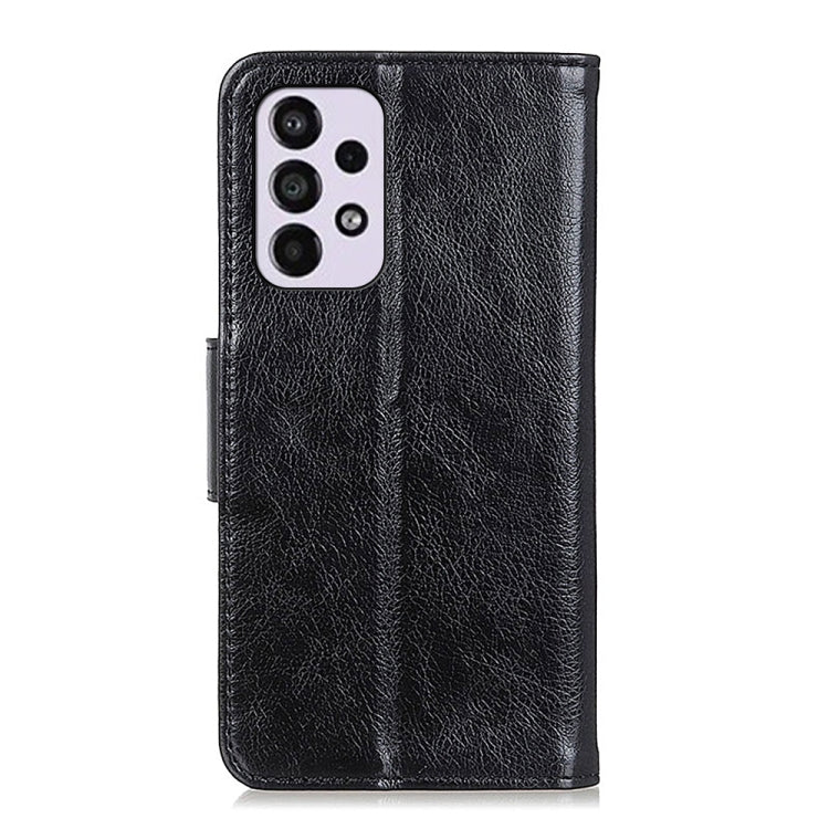 Custodia per telefono in pelle Flip orizzontale con texture nappa, For Samsung Galaxy A33 5G