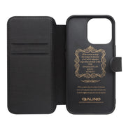 QIALINO Custodia in pelle per telefono con fibbia magnetica e slot per schede, For iPhone 13 Pro Max, For iPhone 13 Pro, For iPhone 13, For iPhone 13 mini