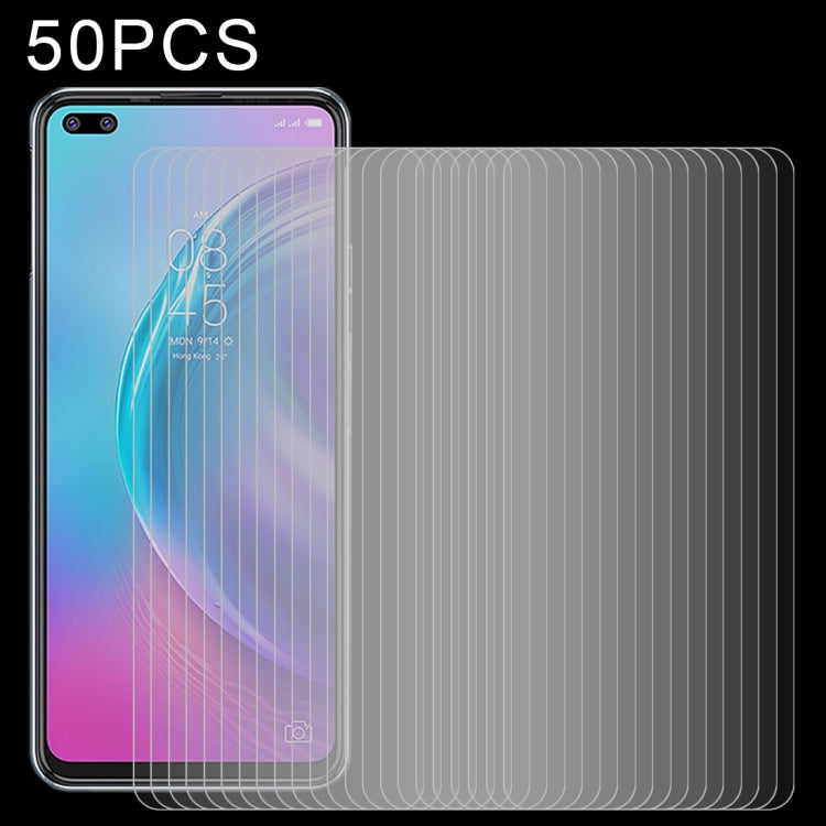 50 pellicole in vetro temperato da 0,26 mm 9H 2,5D, For Tecno Camon 16 Premier (50 PCS)