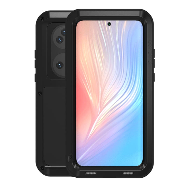 Custodia protettiva antipolvere impermeabile antiurto in metallo LOVE MEI senza vetro, For Huawei P50 Pro