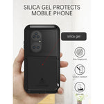 Custodia protettiva antipolvere impermeabile antiurto in metallo LOVE MEI senza vetro, For Huawei P50 Pro