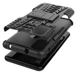 Custodia per telefono in TPU + PC antiurto con trama di pneumatici con supporto, For Motorola Moto G Pure
