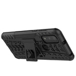 Custodia per telefono in TPU + PC antiurto con trama di pneumatici con supporto, For Motorola Moto G Pure