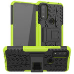 Custodia per telefono in TPU + PC antiurto con trama di pneumatici con supporto, For Motorola Moto G Pure