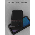 Custodia protettiva antipolvere impermeabile antiurto in metallo LOVE MEI con vetro, For Huawei P50, For Samsung Galaxy S21 FE