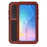 Custodia protettiva antipolvere impermeabile antiurto in metallo LOVE MEI con vetro, For Huawei P50, For Samsung Galaxy S21 FE