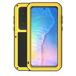 Custodia protettiva antipolvere impermeabile antiurto in metallo LOVE MEI con vetro, For Huawei P50, For Samsung Galaxy S21 FE