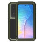 Custodia protettiva antipolvere impermeabile antiurto in metallo LOVE MEI con vetro, For Huawei P50, For Samsung Galaxy S21 FE