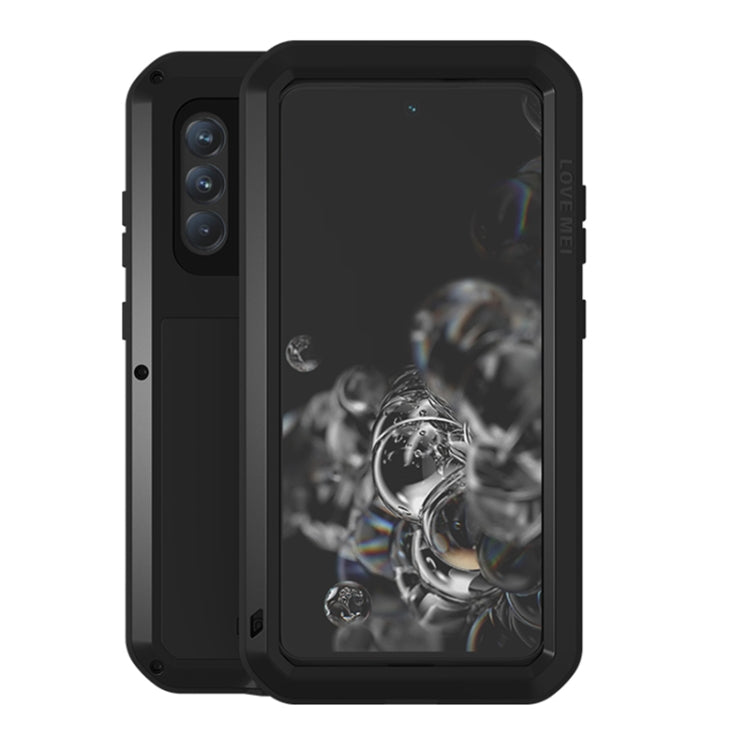 Custodia protettiva antipolvere impermeabile antiurto in metallo LOVE MEI con vetro, For Huawei P50, For Samsung Galaxy S21 FE