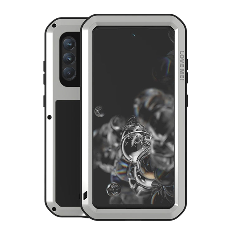 Custodia protettiva antipolvere impermeabile antiurto in metallo LOVE MEI con vetro, For Huawei P50, For Samsung Galaxy S21 FE