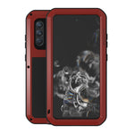 Custodia protettiva antipolvere impermeabile antiurto in metallo LOVE MEI con vetro, For Huawei P50, For Samsung Galaxy S21 FE