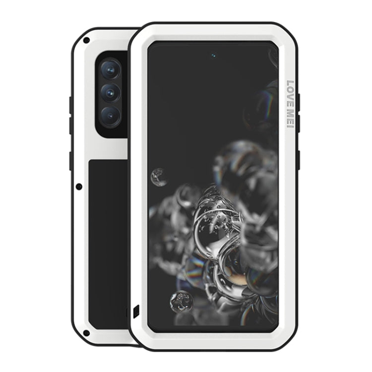 Custodia protettiva antipolvere impermeabile antiurto in metallo LOVE MEI con vetro, For Huawei P50, For Samsung Galaxy S21 FE