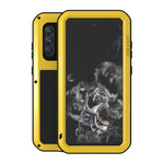 Custodia protettiva antipolvere impermeabile antiurto in metallo LOVE MEI con vetro, For Huawei P50, For Samsung Galaxy S21 FE
