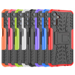 Custodia per telefono in TPU + PC antiurto con trama di pneumatici con supporto, For Samsung Galaxy A13 5G, For Samsung Galaxy S22 5G, For Samsung Galaxy S22+ 5G