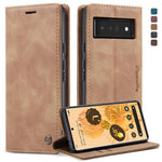 CaseMe 013 Custodia multifunzionale orizzontale in pelle con flip con slot per schede, supporto e portafoglio, For Google Pixel 6 Pro, For Google Pixel 6