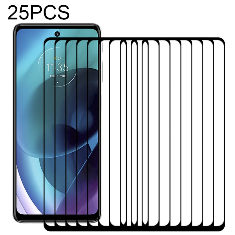 Pellicola in vetro temperato con protezione per schermo a copertura completa da 25 pezzi, For vivo iQOO Z5 (25 PCS), For vivo Y76s (25 PCS), For Motorola Moto G41 (25 PCS), For Motorola Moto G51 5G (25 PCS), For Motorola Moto G31 (25 PCS)
