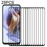 Pellicola in vetro temperato con protezione per schermo a copertura completa da 25 pezzi, For vivo iQOO Z5 (25 PCS), For vivo Y76s (25 PCS), For Motorola Moto G41 (25 PCS), For Motorola Moto G51 5G (25 PCS), For Motorola Moto G31 (25 PCS)
