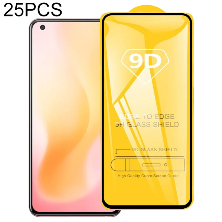 Pellicola in vetro temperato con schermo a colla intera da 25 pezzi 9D, For vivo U10 / U3x (25 PCS), For OPPO Realme X2 (25 PCS), For vivo X50 5G (25 PCS), For OPPO Realme X3 SuperZoom (25 PCS), For vivo Y30 (25 PCS), For OPPO Reno 5G(25 PCS)          ...