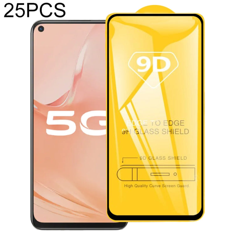 Pellicola in vetro temperato con schermo a colla intera da 25 pezzi 9D, For vivo U10 / U3x (25 PCS), For OPPO Realme X2 (25 PCS), For vivo X50 5G (25 PCS), For OPPO Realme X3 SuperZoom (25 PCS), For vivo Y30 (25 PCS), For OPPO Reno 5G(25 PCS)          ...