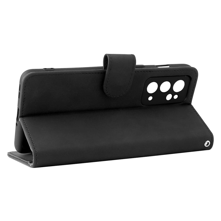 Custodia per cellulare in pelle tinta unita con pelle in tinta unita con fibbia magnetica, For OnePlus 9RT 5G