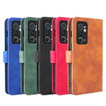 Custodia per cellulare in pelle tinta unita con pelle in tinta unita con fibbia magnetica, For OnePlus 9RT 5G