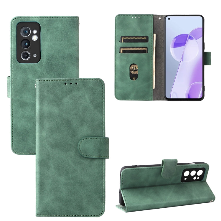 Custodia per cellulare in pelle tinta unita con pelle in tinta unita con fibbia magnetica, For OnePlus 9RT 5G