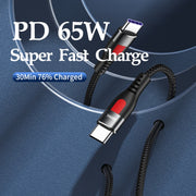 REMAX RC-195 Lesu Series PD 65W USB-C / Type-C a USB-C / Type-C Cavo dati a ricarica rapida, lunghezza cavo: 1 m