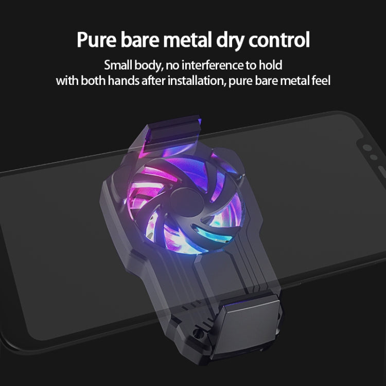 MeMo FL05 Radiatore per telefono cellulare a ventola con luci colorate, FL05