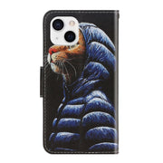 Custodia per cellulare in pelle a vibrazione orizzontale con disegno colorato 3D, For iPhone 13