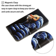Custodia per cellulare in pelle a vibrazione orizzontale con disegno colorato 3D, For iPhone 13