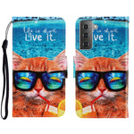 Custodia portafoglio in pelle per Samsung Galaxy S21 FE 5G