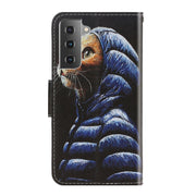 Custodia per cellulare in pelle a vibrazione orizzontale con disegno colorato 3D, For Samsung Galaxy S22 5G