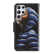 Custodia per cellulare in pelle a vibrazione orizzontale con disegno colorato 3D, For Samsung Galaxy S22 Ultra 5G
