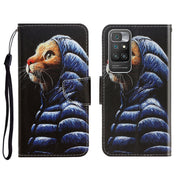 Custodia per cellulare in pelle a vibrazione orizzontale con disegno colorato 3D, For Xiaomi Redmi 10