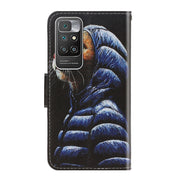 Custodia per cellulare in pelle a vibrazione orizzontale con disegno colorato 3D, For Xiaomi Redmi 10