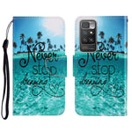 Custodia portafoglio in pelle con slot carte per Xiaomi Redmi 10