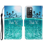 Custodia portafoglio in pelle con slot carte per Xiaomi Redmi 10