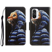 Custodia per cellulare in pelle a vibrazione orizzontale con disegno colorato 3D, For Xiaomi Redmi K40