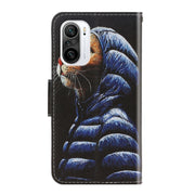 Custodia per cellulare in pelle a vibrazione orizzontale con disegno colorato 3D, For Xiaomi Redmi K40