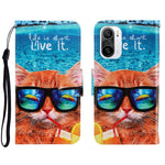 Custodia portafoglio in pelle per Xiaomi Redmi K40