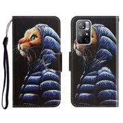 Custodia per cellulare in pelle a vibrazione orizzontale con disegno colorato 3D, For Xiaomi Redmi Note 11 Global