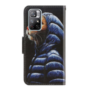 Custodia per cellulare in pelle a vibrazione orizzontale con disegno colorato 3D, For Xiaomi Redmi Note 11 Global