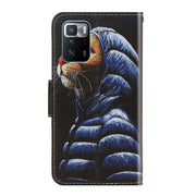 Custodia per cellulare in pelle a vibrazione orizzontale con disegno colorato 3D, For Xiaomi Redmi Note 10 Pro 5G